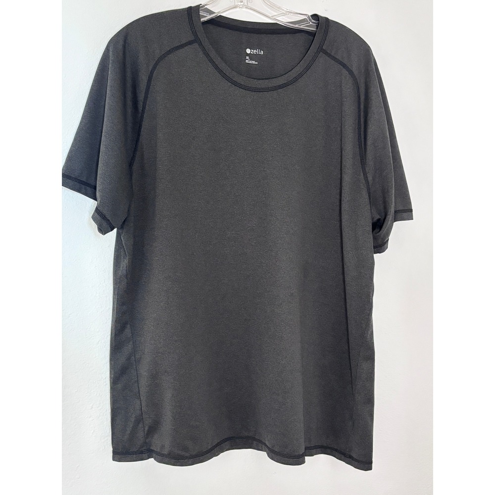 Zella Mens XL Charcoal Gray‎ Heather Raglan Short Sleeve Performance T-Shirt